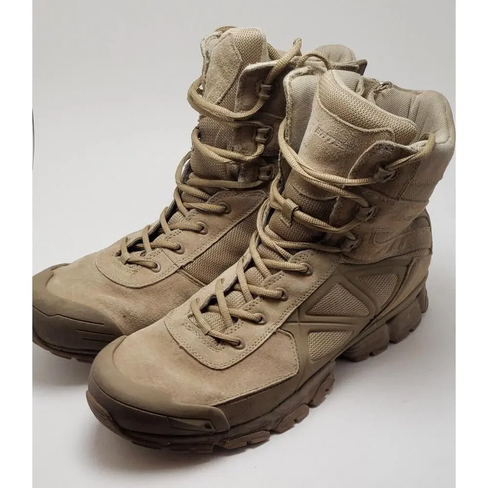 Mens Bates Velocitor Waterproof Zip‎ E04040 Brown Leather Tactical Boots Size 14
